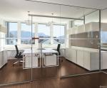 12mm Tempered Glass Office Partition With Aluminum Profiles