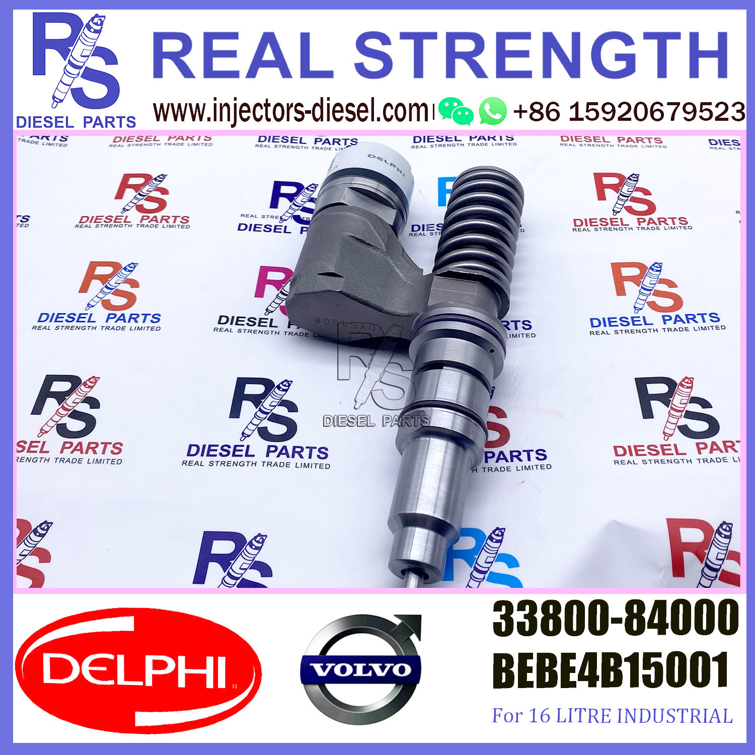DELPHI injector 33800-84000 BEBE4C15001 Diesel pump Injector V-O-L-V BEBE4C15001 A3 for L ENGINE EURO 2