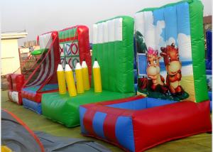 Quality Digital Printing Cartoon Obstacle Course For Kids 0.55 mm PVC Tarpaulin wholesale