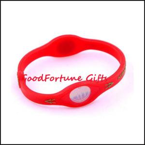Quality Promotion Gift Silicon Energy/Power Wristband printed logo wholesale