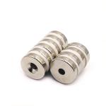 Strong Ndfeb N35 Permanent Ring Neodymium Magnet Nickel Coating