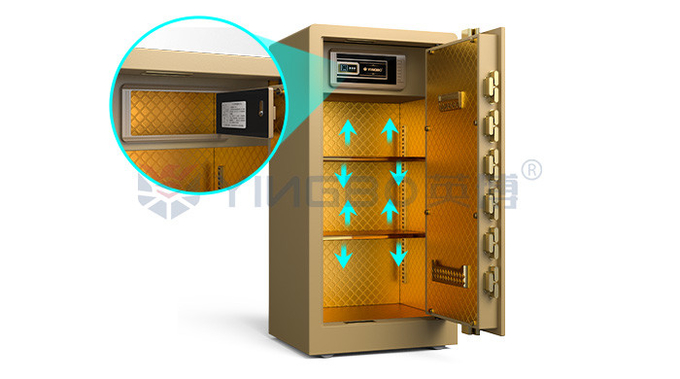 Home Security Fingerprint Biometric Lock Safe Box H1000mm YB/RS-100 Gold