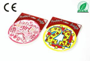 Quality Delicate Festival Flashing LED Module Sticker 80GSM WCA EMC Musical LED Badge wholesale