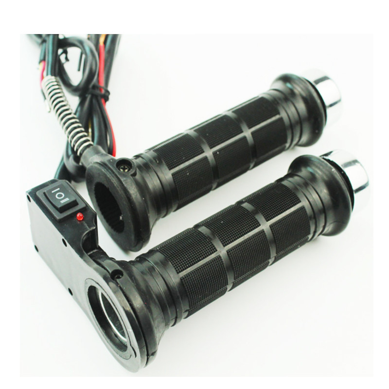 12V Black Hot Heated Grips High Performance Motorcycle Parts 22mm Grips