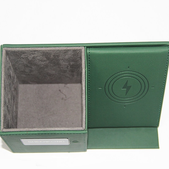 Green Gray Black Wireless Charging Pen Holder Custom Logo Business Gift
