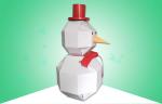 Corrugated Cardboard Standees Cardboard Snow Man for Christmas Promotion