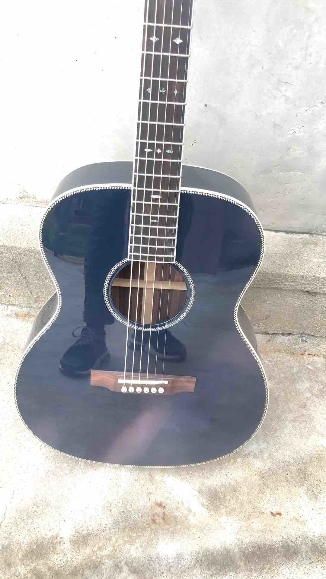 Custom guitar factory new top quality all solid spruce top OM acoustic guitar