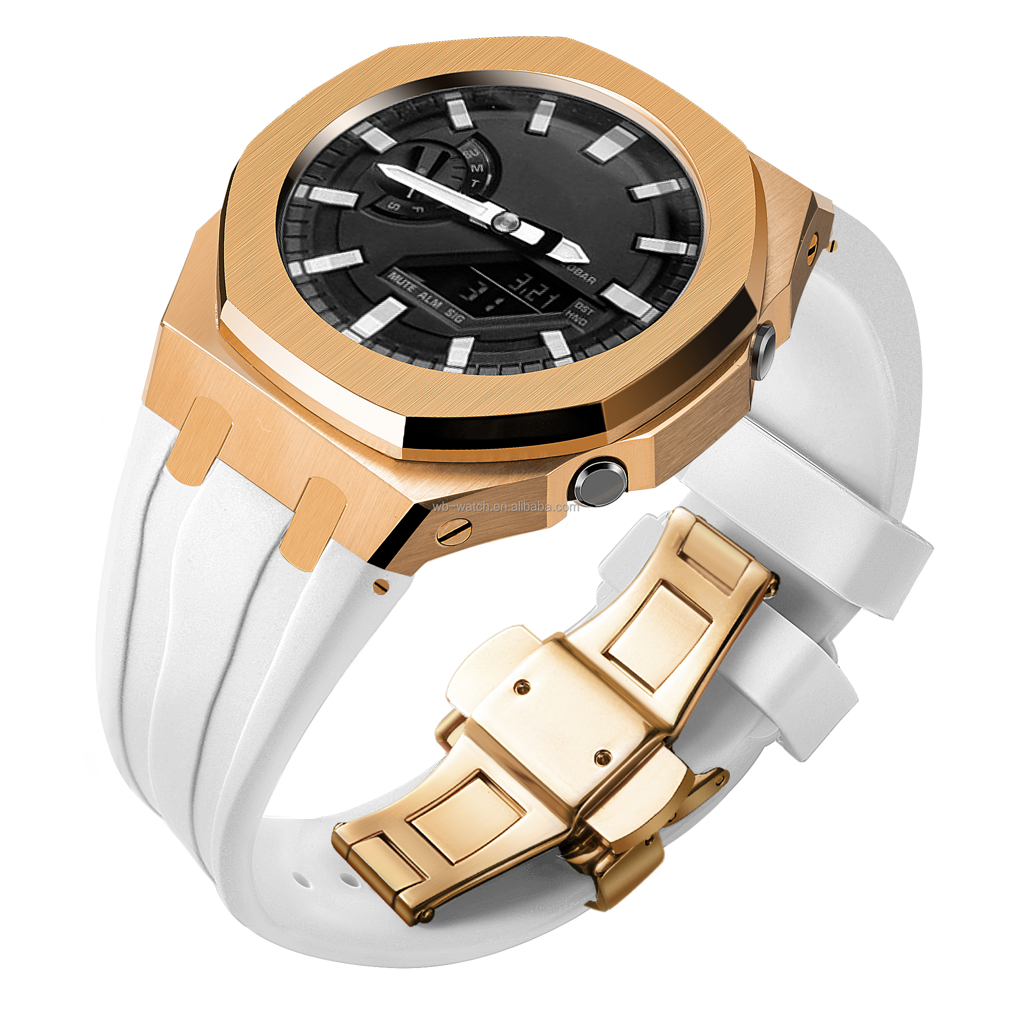 Casio Watch Modified Case Luxury Stainless Steel Watch Case And Band For Casio Ga2100