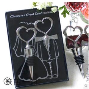 Quality New creative gift product wedding gift stainless steel bottle opener+stopper wholesale