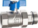 3610 3617 Nickel Plated Straight Type Flexible Male Nipple G1" Brass Ball Valve