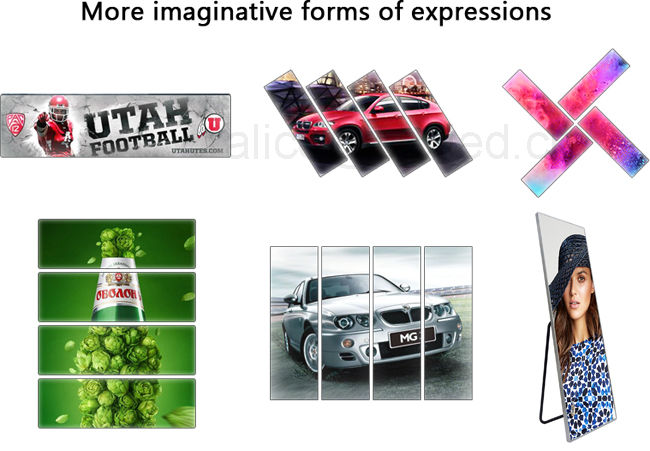 Floor Standing Digital LED Poster Display P2.5 Ultra Thin HD For Advertising