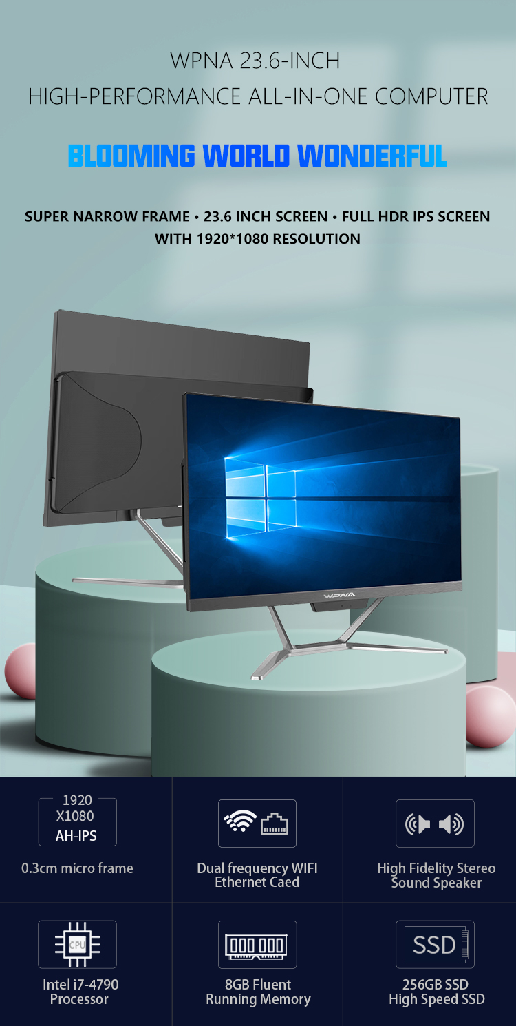 2025 21.5 All In One Pc Office Desktop Intel I3 I5 I7 3rd Gen Upgrade To 11th Gen Computer Gaming Panel Pc With Webcam