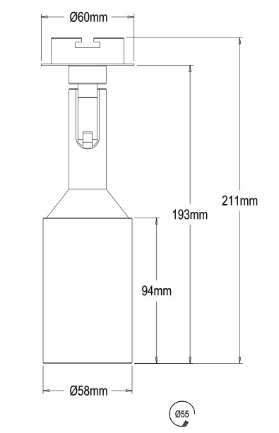 LED lighting fixtures 2017 wine cup shape high quality aluminum 55mm cutout white/black housing