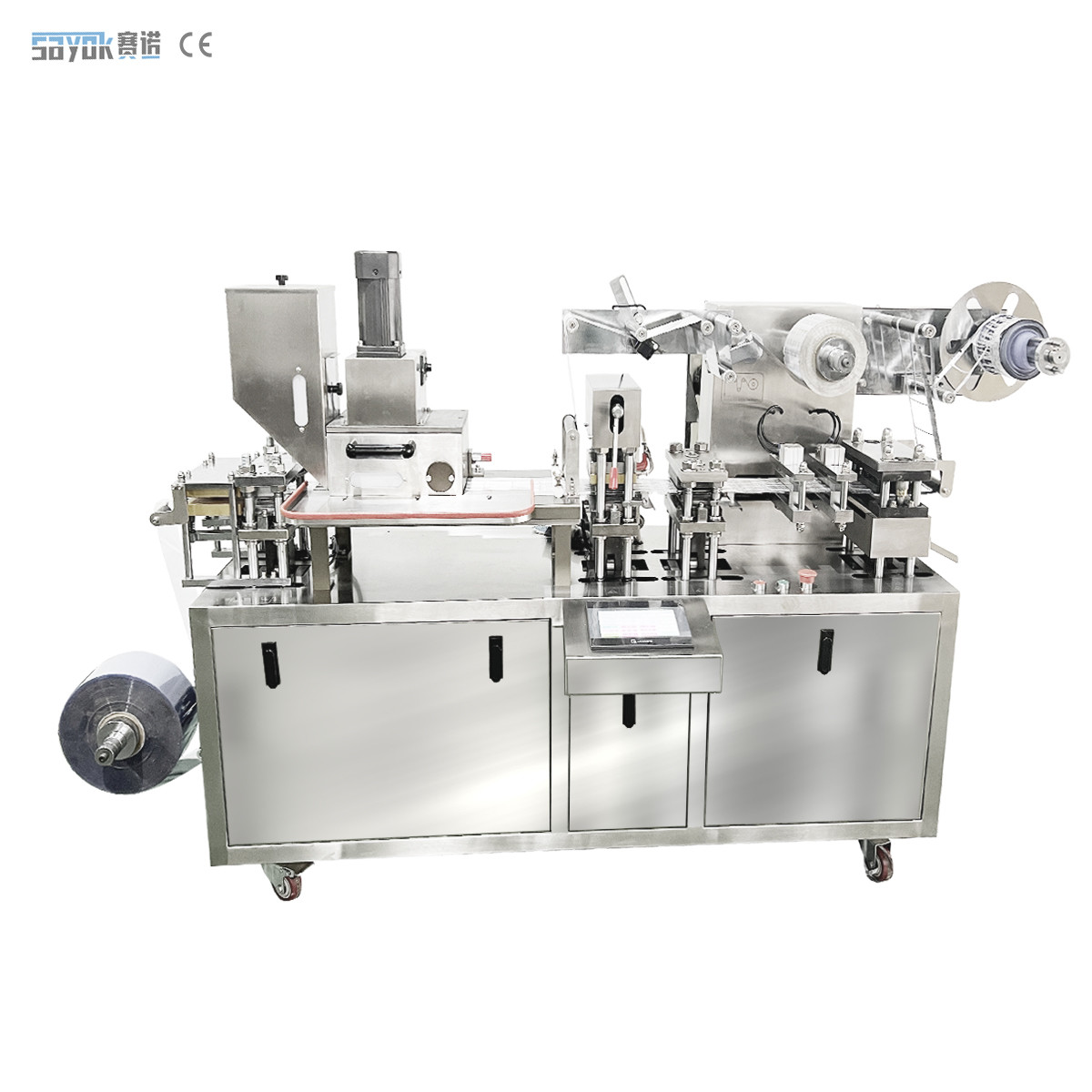 Electricity Blister Packing Machine Plastic Aluminum Foil For Capsule Tablet Pill Softgel