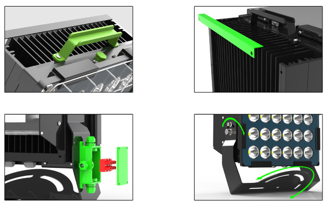 High Lumen SMD Waterproof LED Football Stadium Lights Meanwell / Inventronics Driver