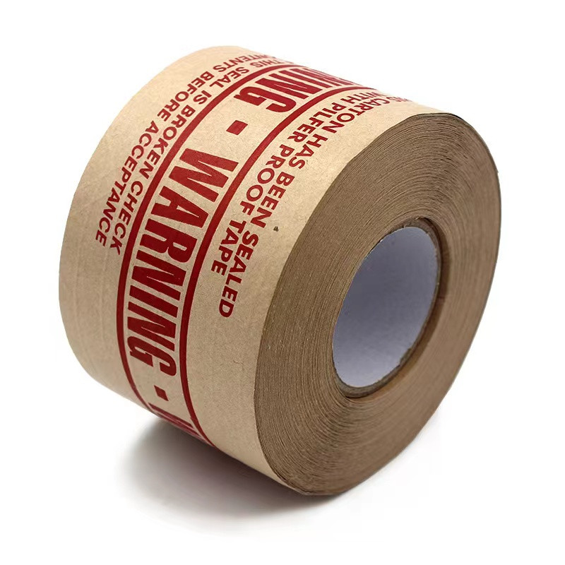 Reinforced Sealing Brown Gummed Kraft Paper Adhesive Tape Custom Printing