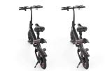 Double Disc Brake Fold Up Electric Bike , Black Electric Road Bike Aluminum