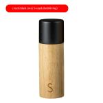 Home Kitchen Wooden Salt and Pepper Mill Set for Gourmet Cooking 7-Inch Ceramic