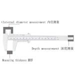 0-150mm Measuring Ruler Double Foot Plastic Vernier Caliper