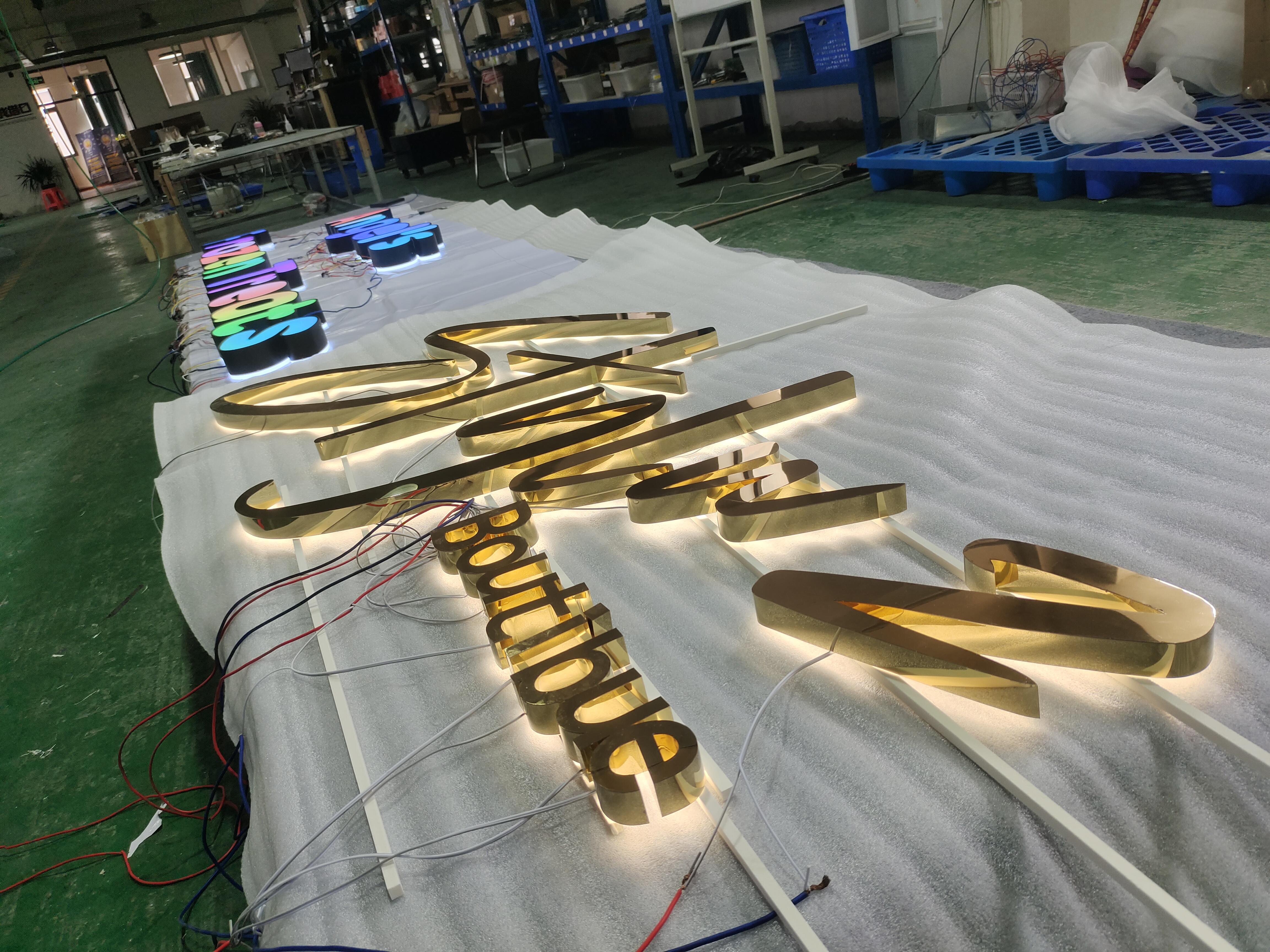 XZR led advertising letter acrylic custom logo sign wall letter led 3d custom sign office led backlit Electronic sign