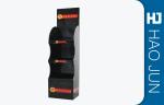3MM Thickness Cardboard Display Stands For Clothing Shows With Black Red Logo