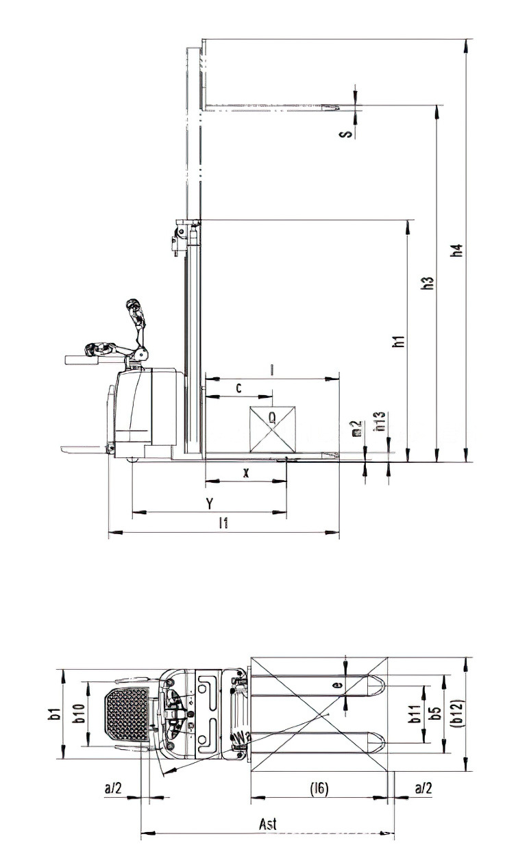 New 1.5 Ton Electric Stacker Forklift Power Pallet Stacker AC Motor Medium Electric Stacker CE/ISO Certificate SGS Tested
