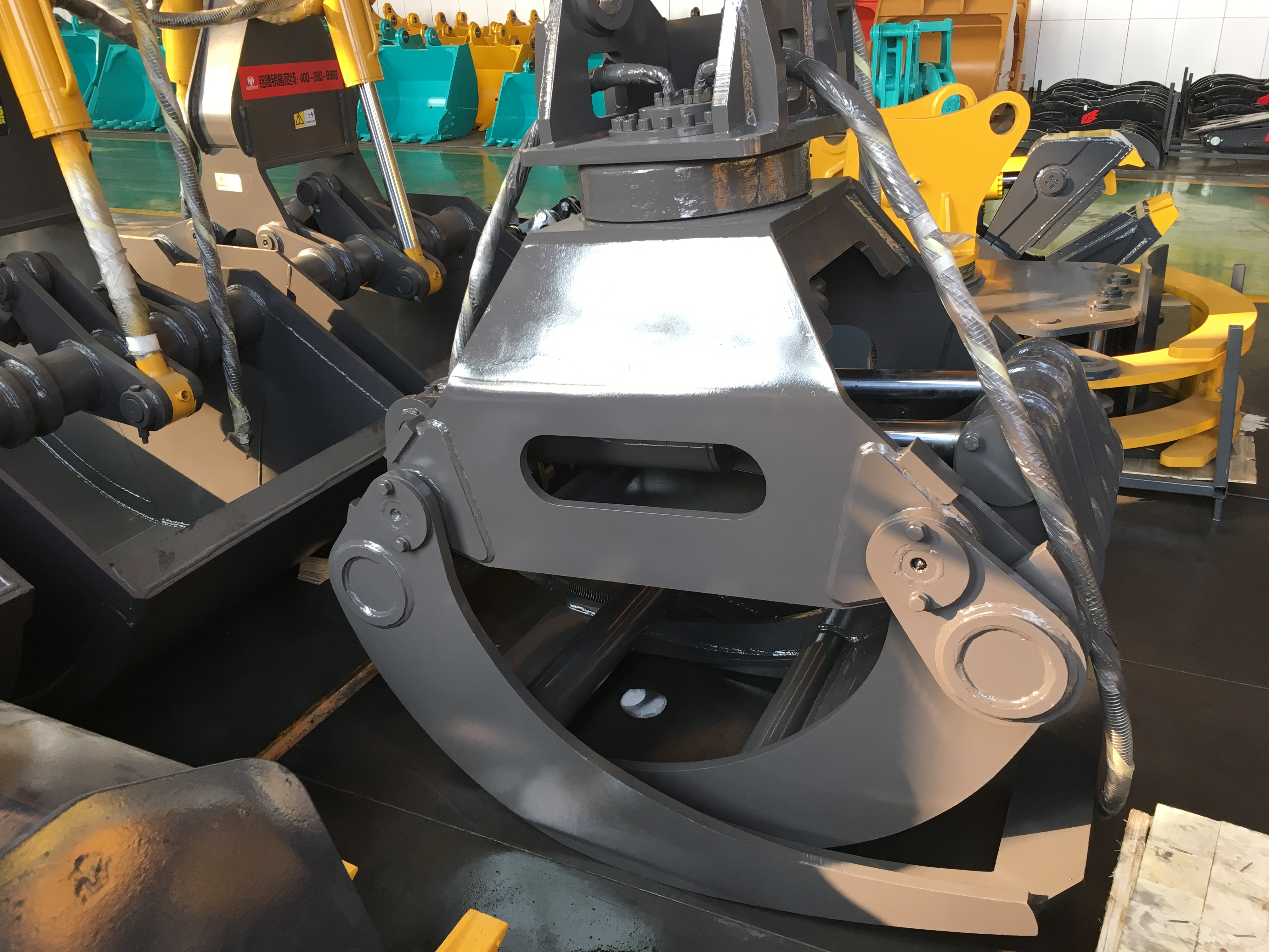 Hydraulic 360 Rotating Log Grapple For Excavator Q355B Material