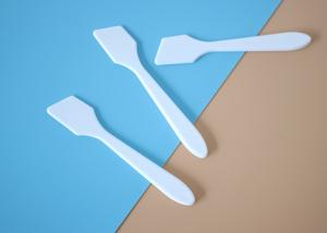 Quality white 81.8mm Cosmetic Cream Spoon In Injection Plastic Mould wholesale