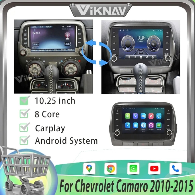 10.25inch Android screen Head Unit For 2010-2015 Chevrolet Camaro Multimedia Player GPS Navigation Wireless Carplay