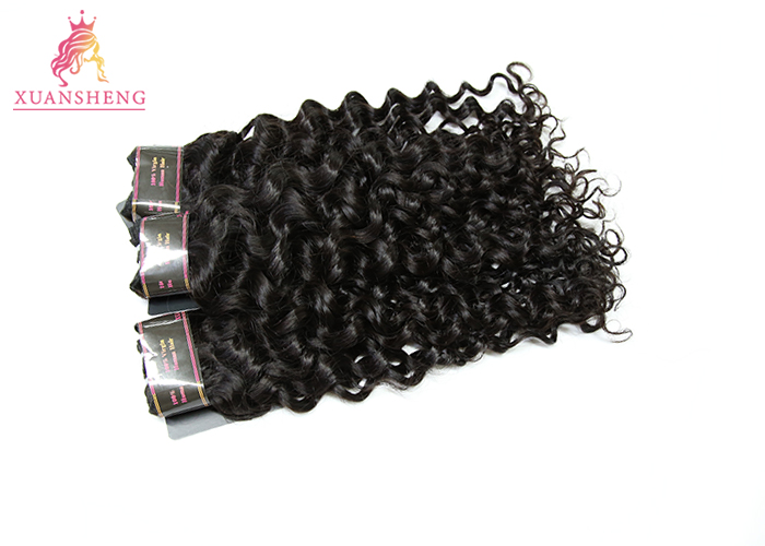 Double Weft Healthy Brazilian Human Hair / 100g Italian Wave Bundles
