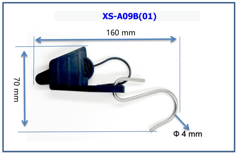 10 FTTX Fiber Optic Customized Diameter 201 304 Stainless Steel Wire U-Shaped Design Drop Cable Clamp