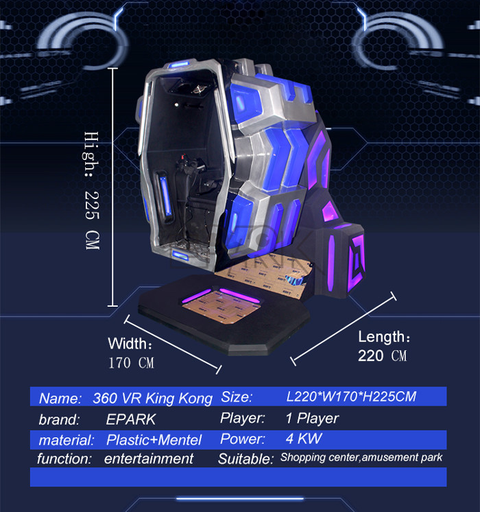 Leather Seat Vertical 360 Degree Dynamic Rotation 9D VR Diamond Virtual Simulation