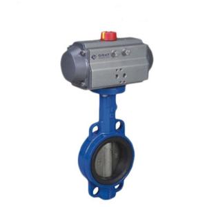 Quality DN300 Pn16 Pneumatic Butterfly Valve Stainless Steel Ductile Iron Wafer Butterfly Valve wholesale