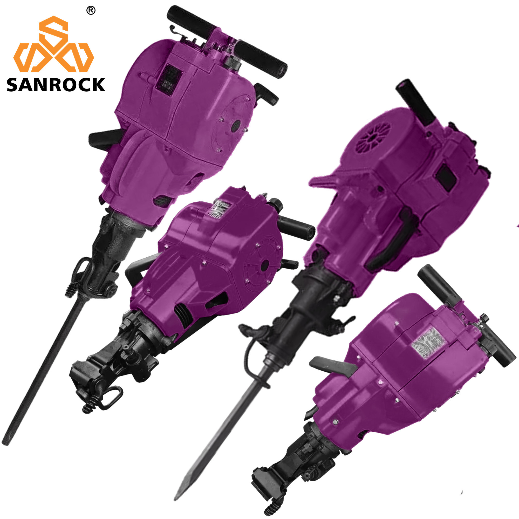 Gasoline Rock Drill Machine Concrete Breaker Hammer Portable Rock Drilling Machine