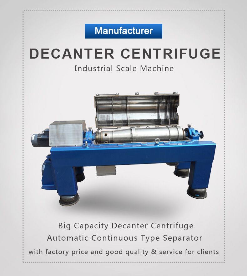Explosion proof decanter centrifuge food sugar centrifugal machine for corn starch