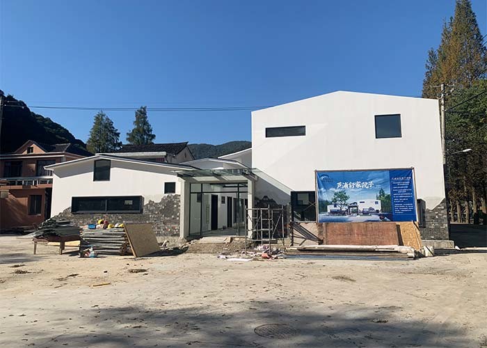Steel Structural Prefab Retirement Center Typhoon Resistance Light Gauge Steel Bungalow