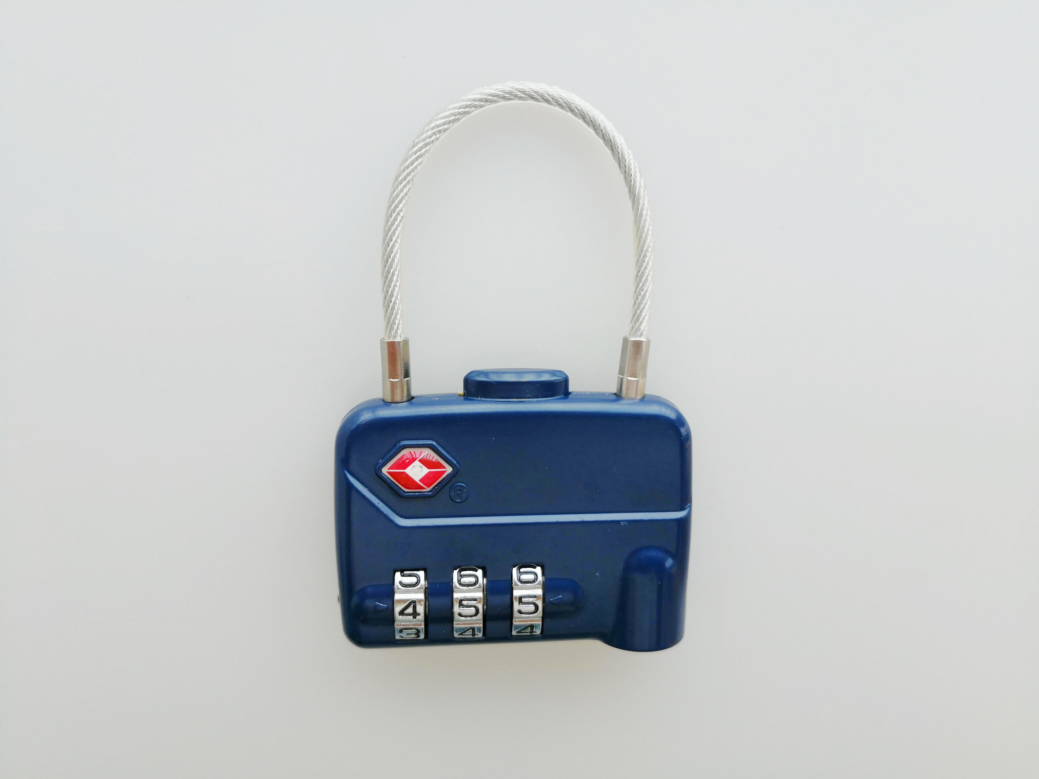 40CM Length TSA Cable Lock Color Customized Logo Printed BSCI Approved