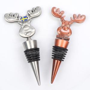 Quality Custom Animal Metal Wine Stopper Zinc Alloy Vacuum Wine Cork Stopper wholesale