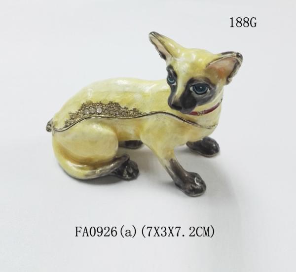 dog alloy jewelry box decorative metal keepsake box fashion trinket box home