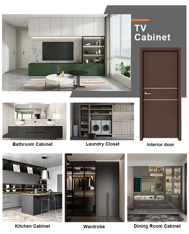 OEM Service Accepted Popular Modern Design Wooden TV Cabinet for Home Furniture