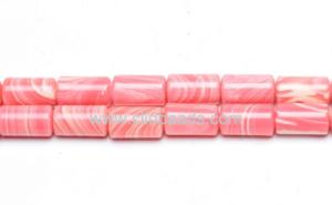 Quality Red Synthetic Striped Turquoise Tubes Gemstone Bead Jewellery wholesale
