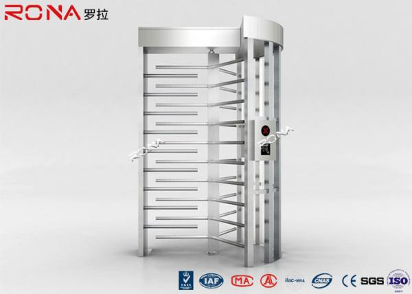 CE Single Passage Full Height Turnstile Stainless Steel For Strict Access