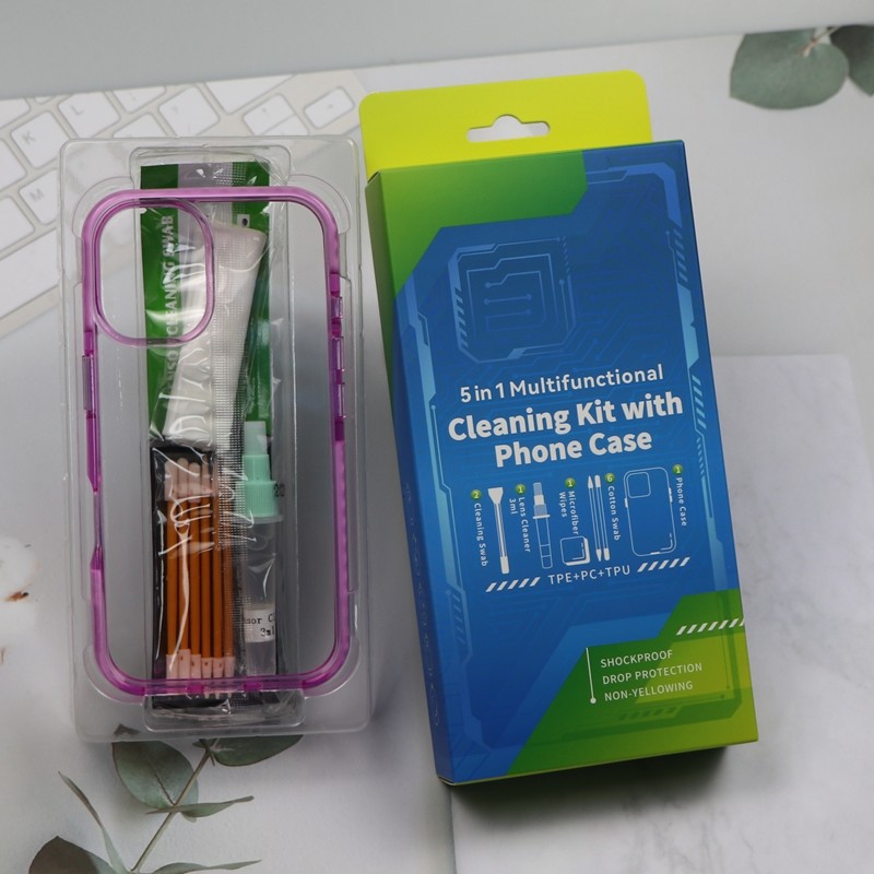 5 In 1 Phone Cleaner Small Foam Swab Screen Cleaning Kit Phone Cleaning Kit With Phone Case