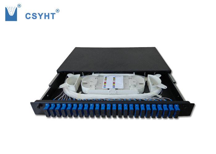 Fiber Optic Patch Panel 19 Inch 24 Fibers 1U height FTTX rackmount ODF
