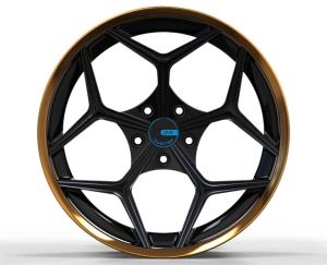 Quality Polished Bronze Three Piece Forged Wheels Matt Black 3 Piece Rims wholesale