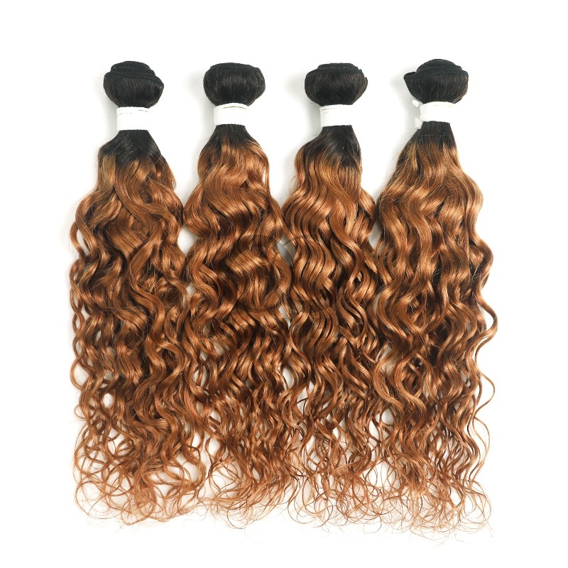 #T1B/30 Water Wave Remy Human Hair Bundles Sew In Weave Bundles Brazilian Bundle Deals