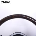Custom Wooden Steering Wheel Mercedes Benz Black Smooth Leather