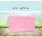Fashion Solid Color Silicone Makeup Large Capacity Zipper Cosmetic Storage Bag