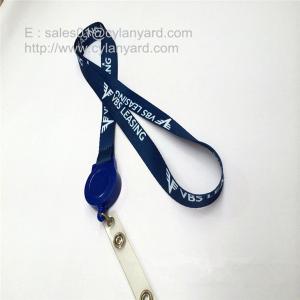 Quality Pull reel id badge lanyard, retractable badge reel neck ribbons wholesale