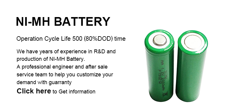 Factory Directly Sell 1.2V 2000MAH 1500mAh 1800mAh AA size Ni-mh Nickel metal hydride battery cell